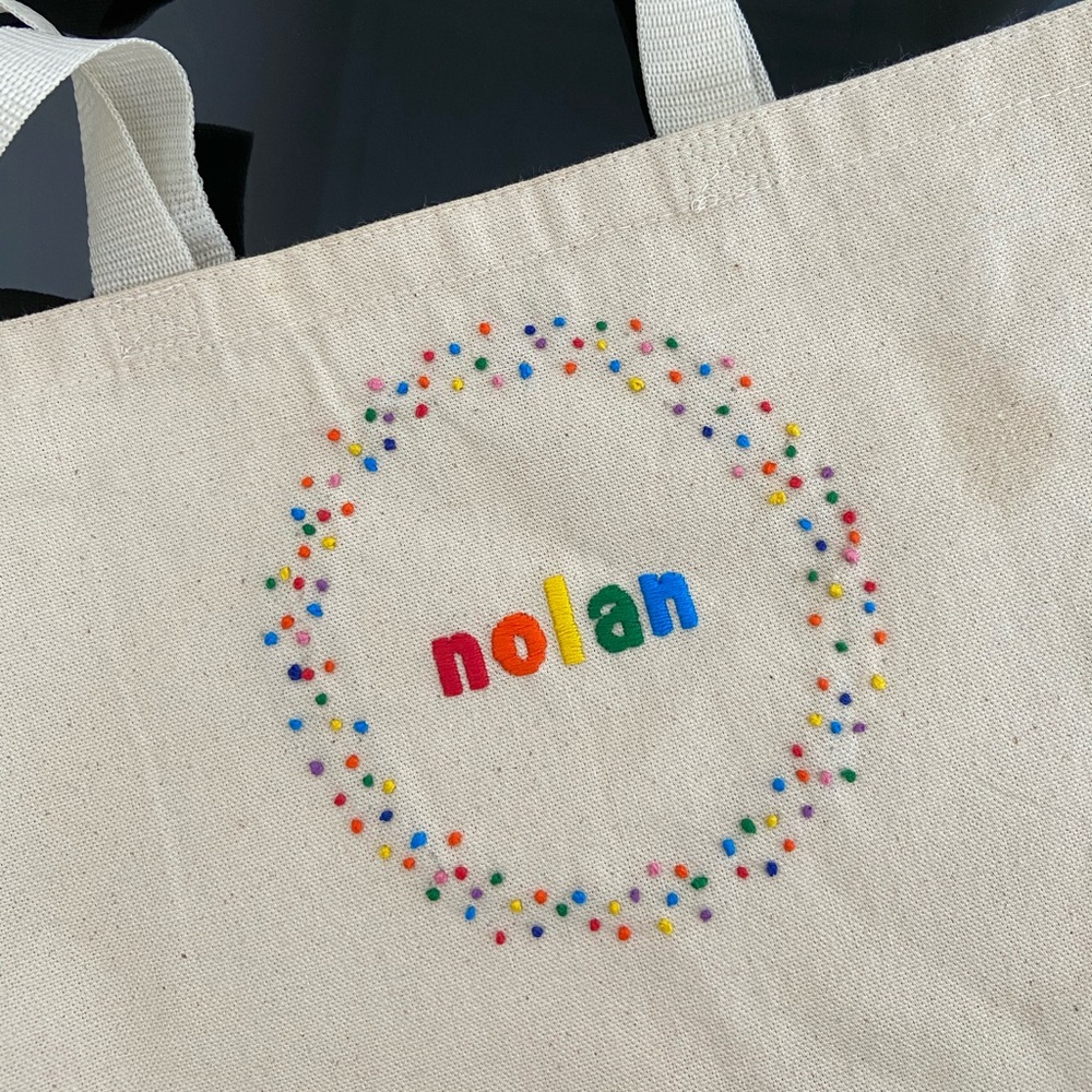 🍉CUSTOMIZED Hand Embroidered Tote Bag - Picture 6 of 16